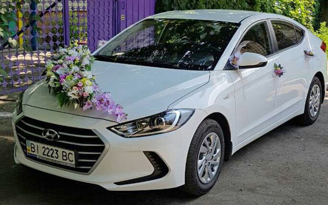 Аренда Hyundai Elantra New на свадьбу Кременчуг